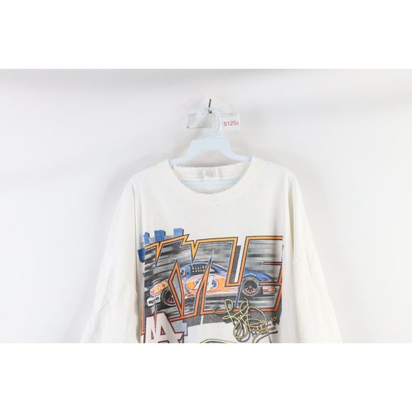 Vintage 90s NASCAR Mens 3XL Thrashed Hot Wheels Kyle Petty Racing T-Shirt USA - Picture 2 of 15